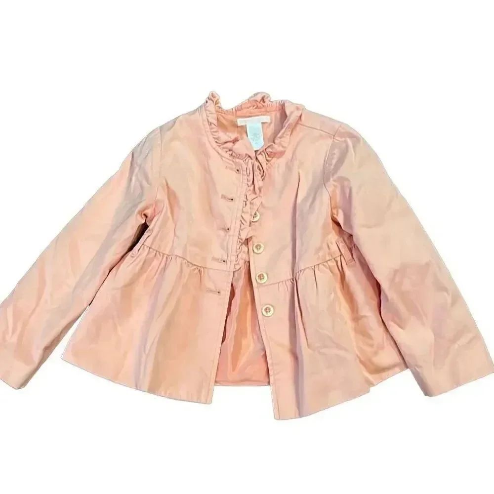 Janie and Jack fully lined pink little girls jacket size 4/5